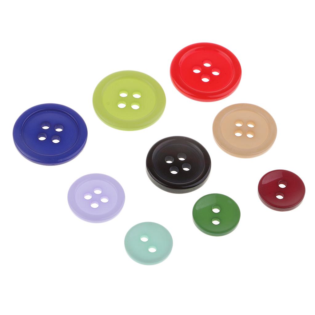 150pcs Mixed Color Resin Buttons Children Manual Button for Sewing Craft 002
