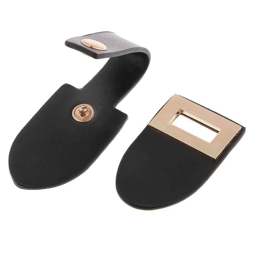 1 Pair PU Leather Snap Toggle Button Coat Fastener for Clothes Single Buckle
