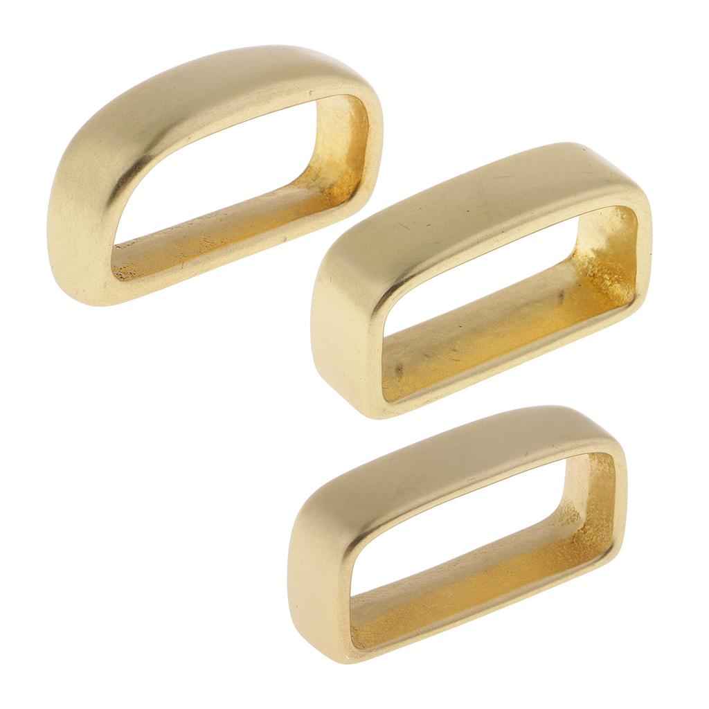 1 Piece Brass Belt Loop Keeper 3 Sizes for Leathercraft Accessories 30 mm