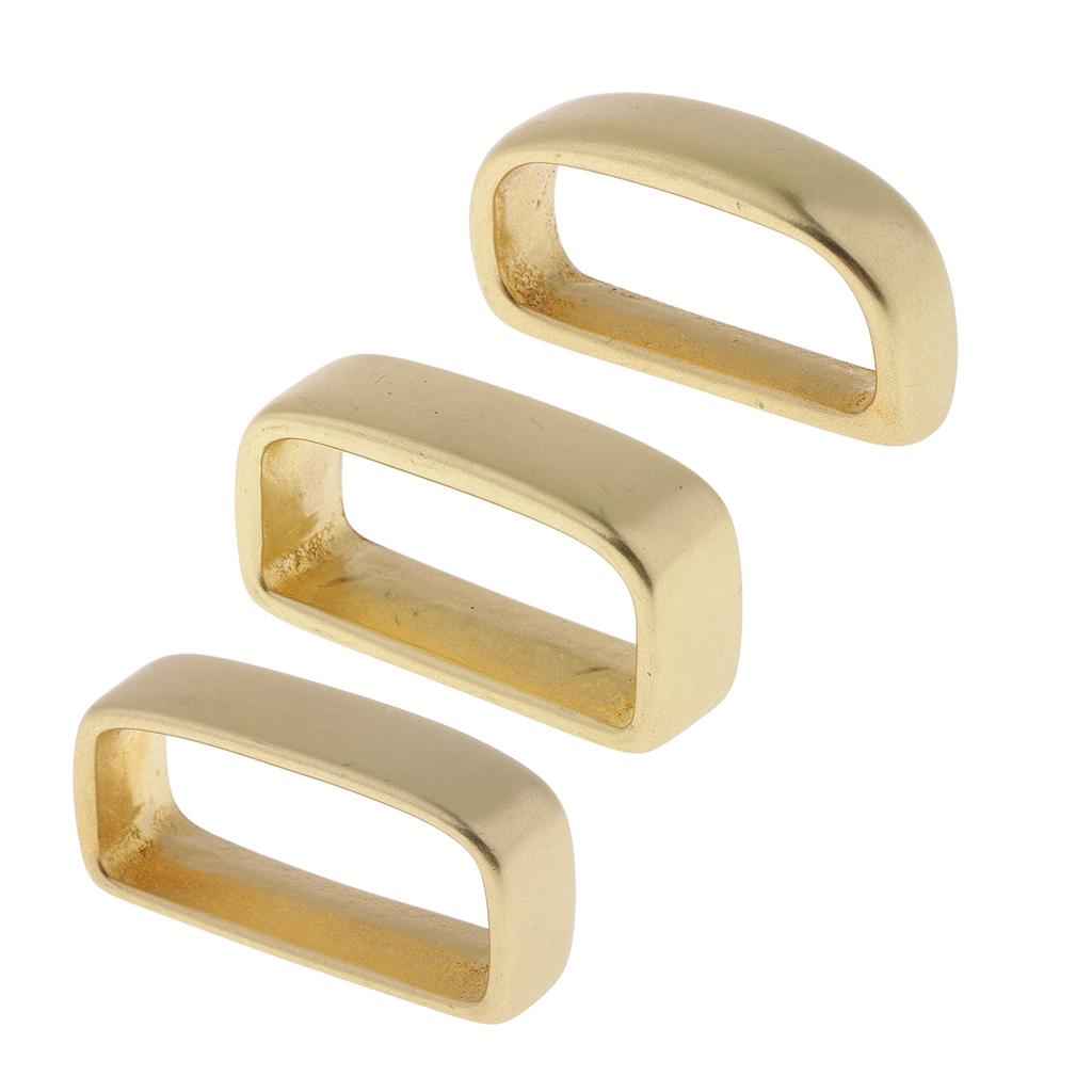 1 Piece Brass Belt Loop Keeper 3 Sizes for Leathercraft Accessories 30 mm