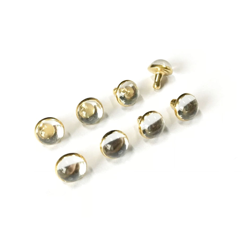 50 Sets Metal Mushroom Dome Studs Rivets for Leathercraft DIY 7.5mm Grey