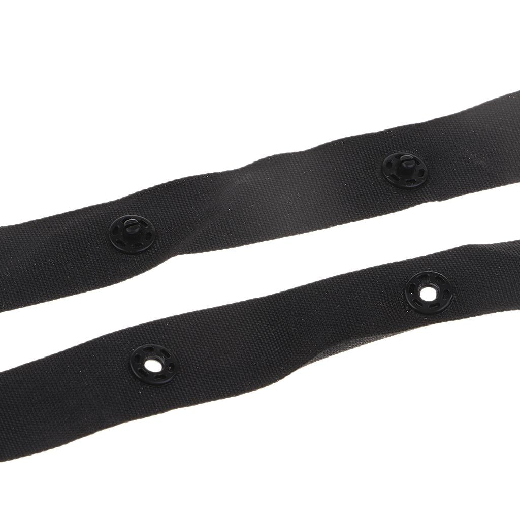 2 Roll Plastic Snap Fastener Tape for Duvet Covers/Cushions/Fabric Use Black