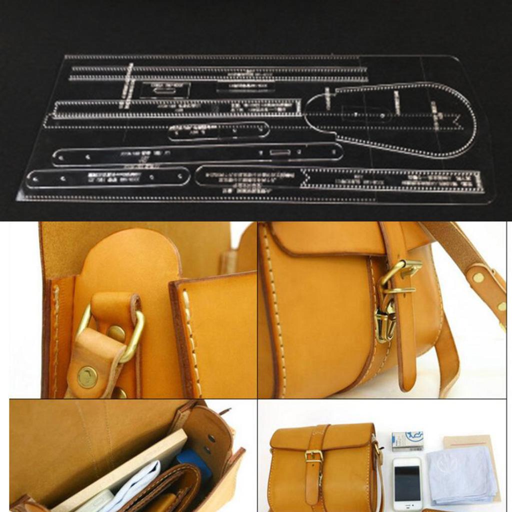 10pcs Leather Craft Acrylic Shoulder Bag Handbag Pattern Templates Stencils