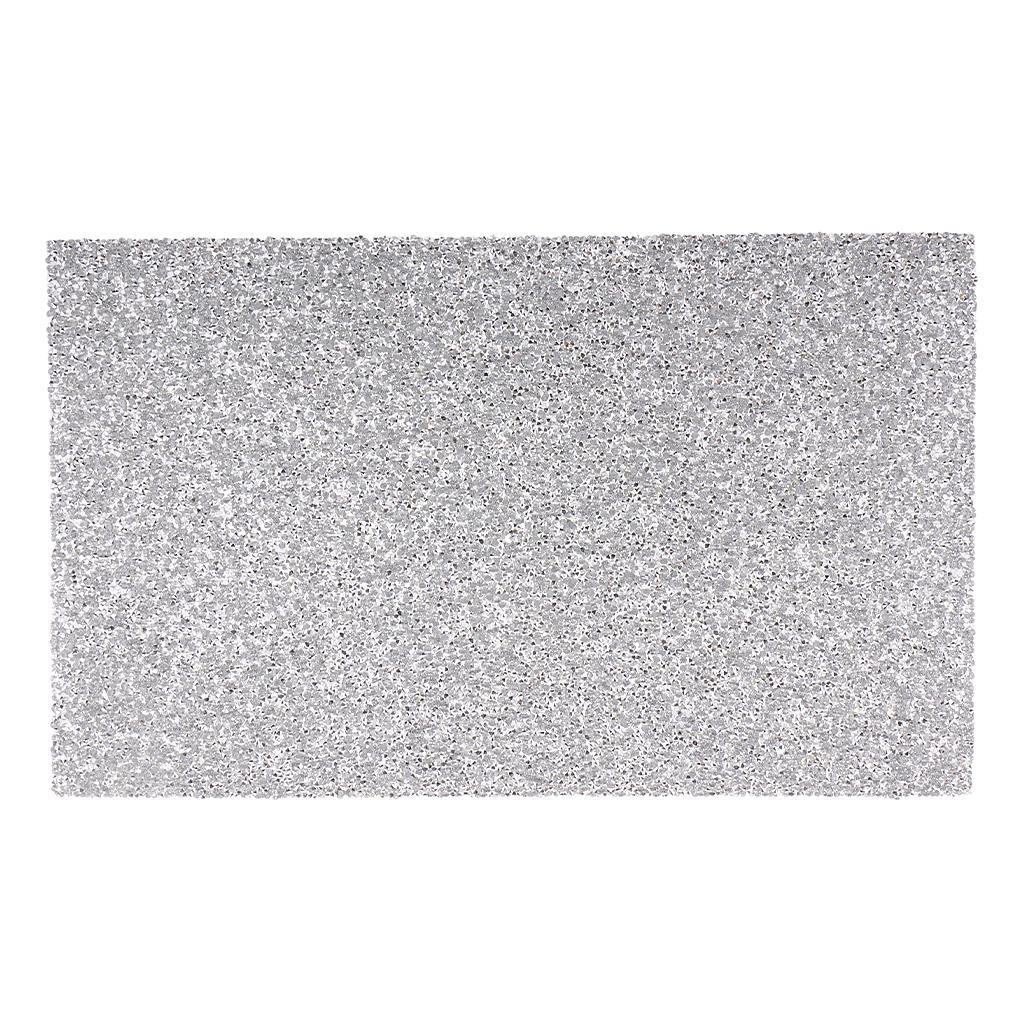 Crystal Rhinestone Trims Sheet Iron on Applique for Decoration Silver