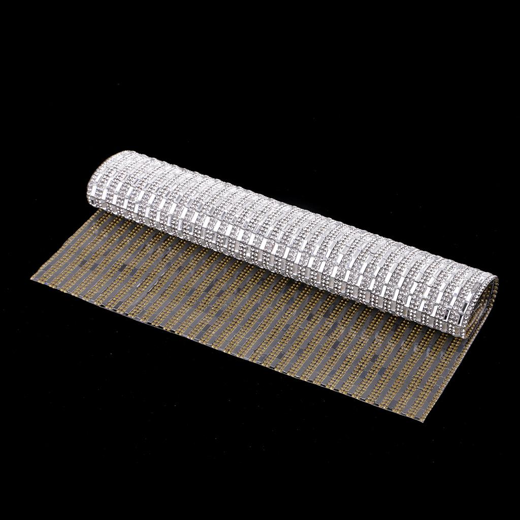 24x40cm Beaded Crystal Rhinestone Trims Sheet Iron on Applique DIY Decor 1
