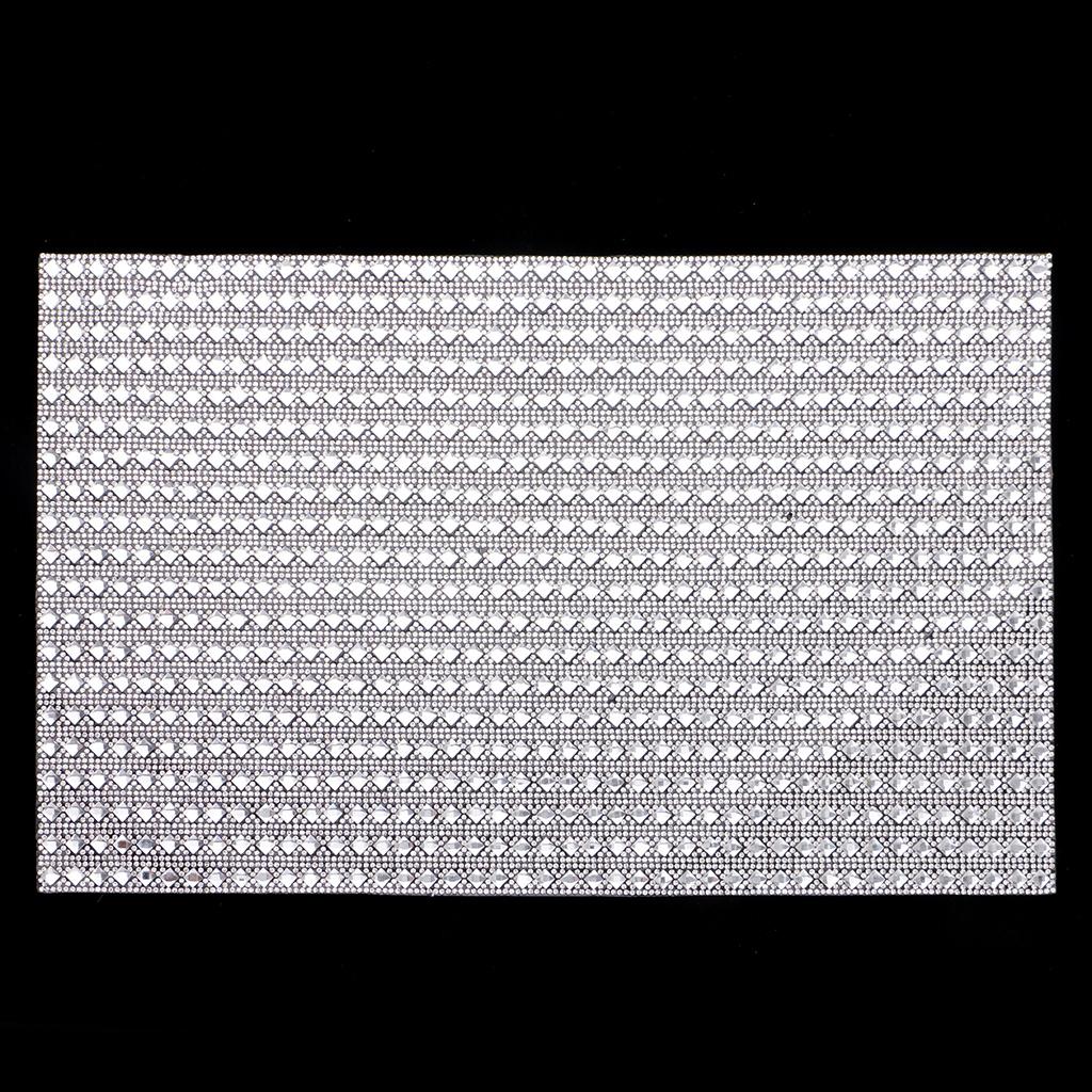 24x40cm Beaded Crystal Rhinestone Trims Sheet Iron on Applique DIY Decor 2