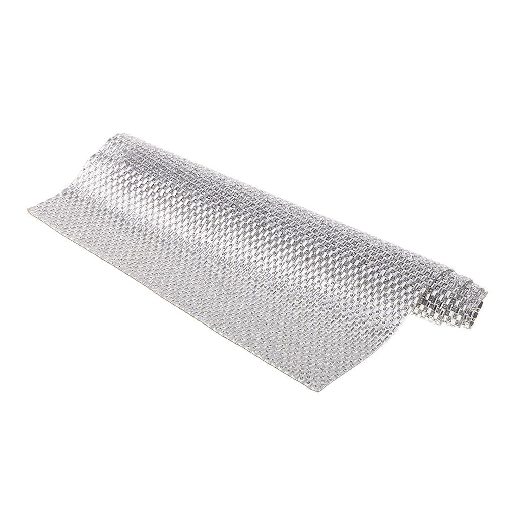 24x40cm Beaded Crystal Rhinestone Trims Sheet Iron on Applique DIY Decor 3
