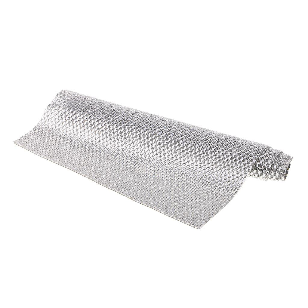 24x40cm Beaded Crystal Rhinestone Trims Sheet Iron on Applique DIY Decor 3