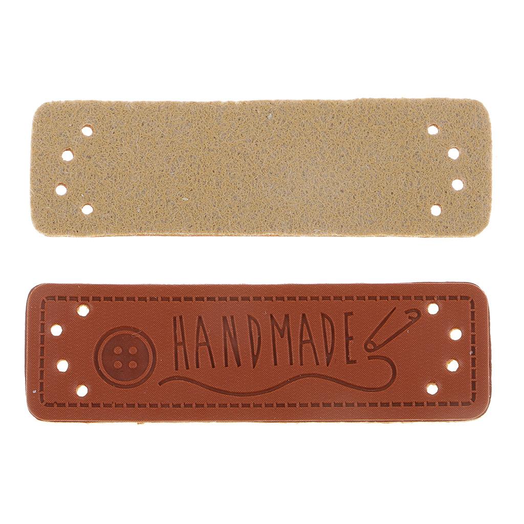 Wholesale 20pcs PU Leather Label Sew on Labels for Jeans Bags Shoes Style 4