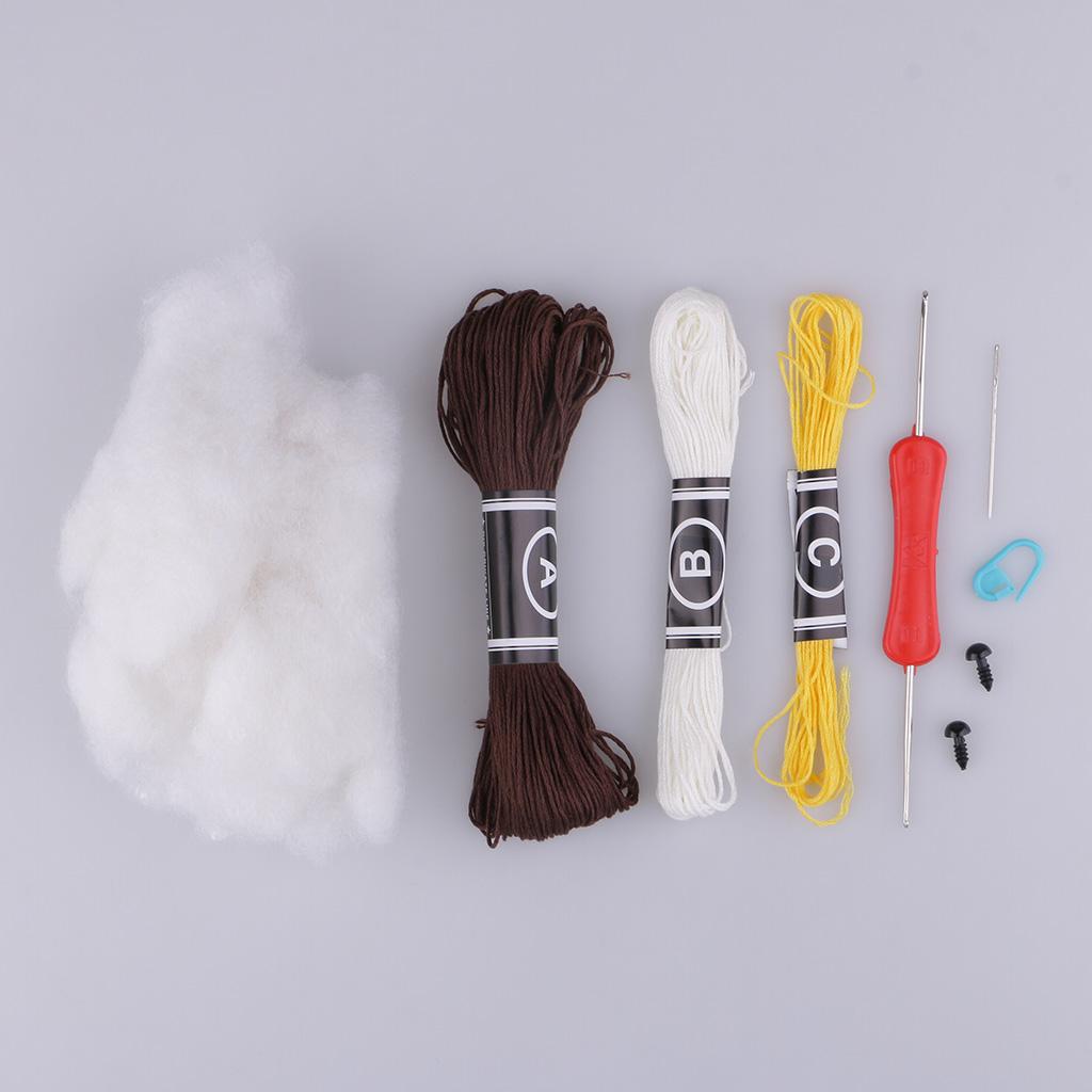 DIY Animal Amigurumi Crochet Kit Brown Squirrel DIY Crafts Material Package