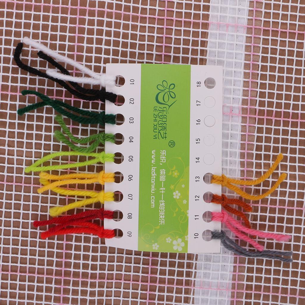 1 Set Pillows Latch Hook Kits Material Package for Kids Adults Lady Beetles