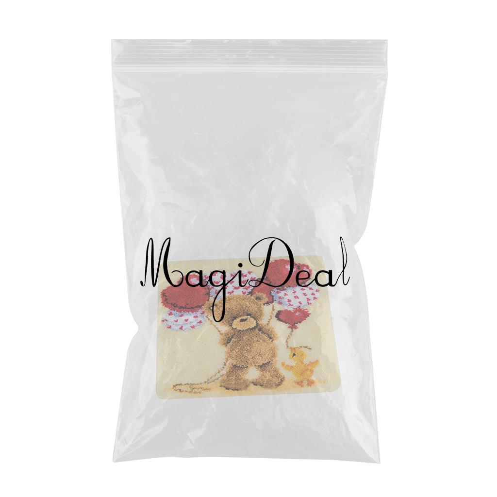 Latch Hook Kits Rugs DIY Craft Needle Embroidery Rugs for Children Toy Bear