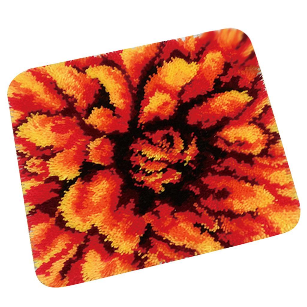 Latch Hook Kits Rugs DIY Craft Needle Embroidery Rugs for Children Flower