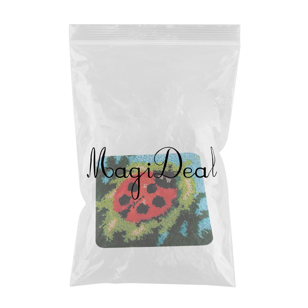 Latch Hook Kits Rugs DIY Craft Needle Embroidery Rugs for Children Ladybug
