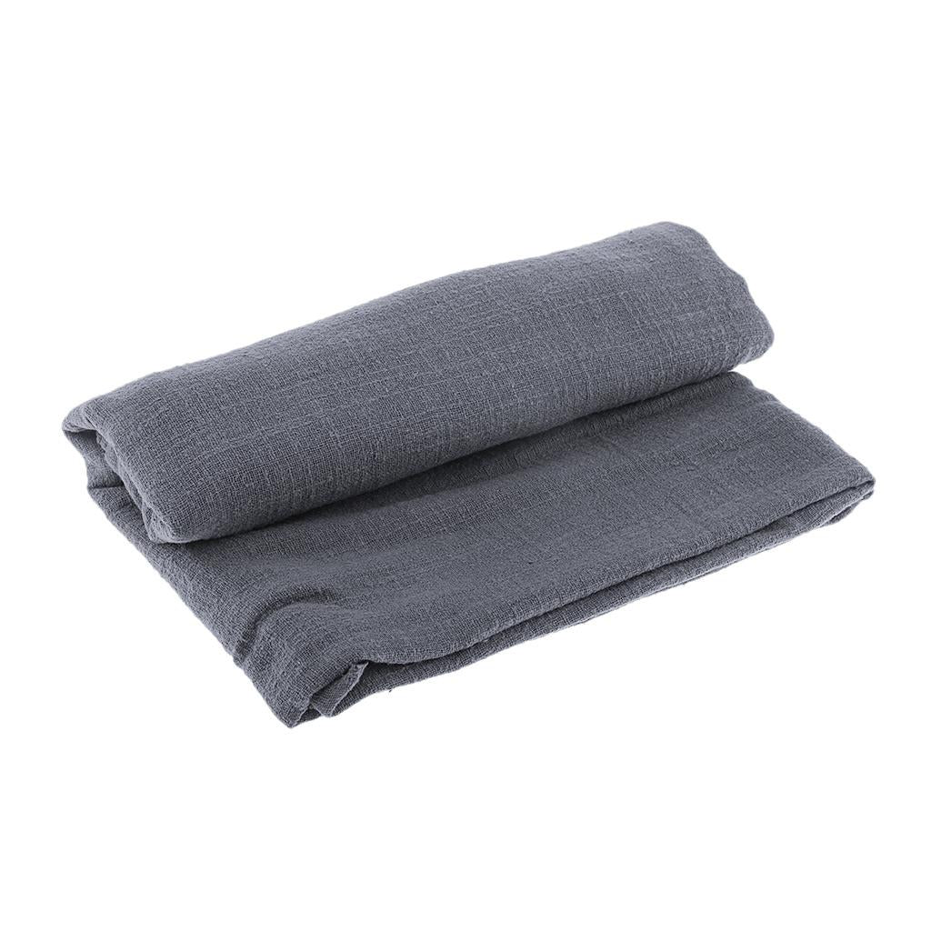 1 Meter Linen Fabric Cloth for Spring Summer Clothing Making Deep Gray