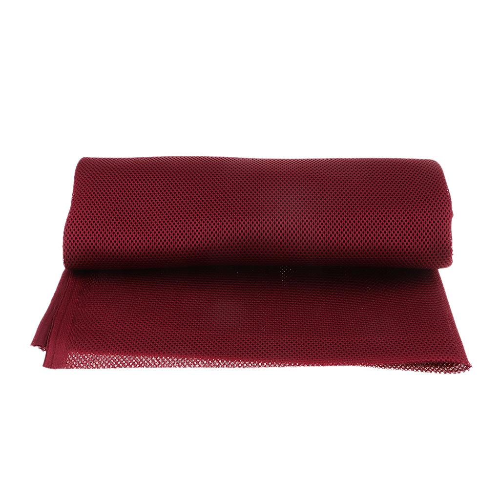 1 Yard Polyester Mesh Fabric Three Layers Net Fabric Cloth Outdoor Wine Red