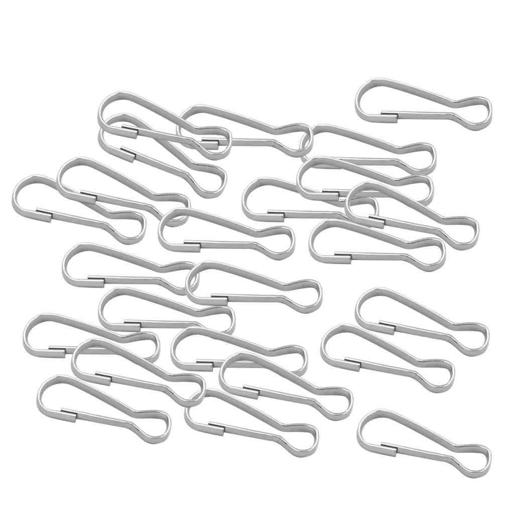 30pcs Metal Snap Lanyard Clip Hook Carabiner Camping Clasp Buckle 23mm