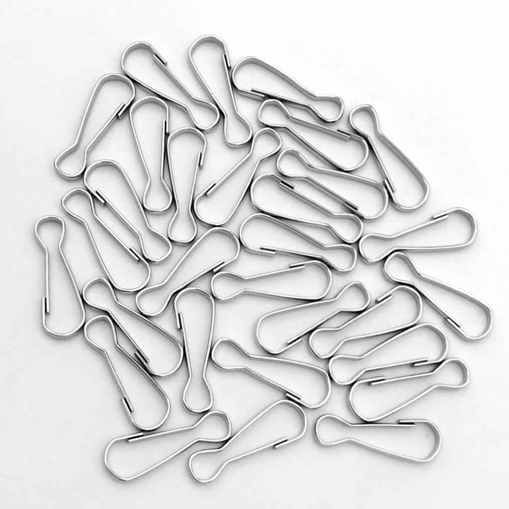 30pcs Metal Snap Lanyard Clip Hook Carabiner Camping Clasp Buckle 23mm