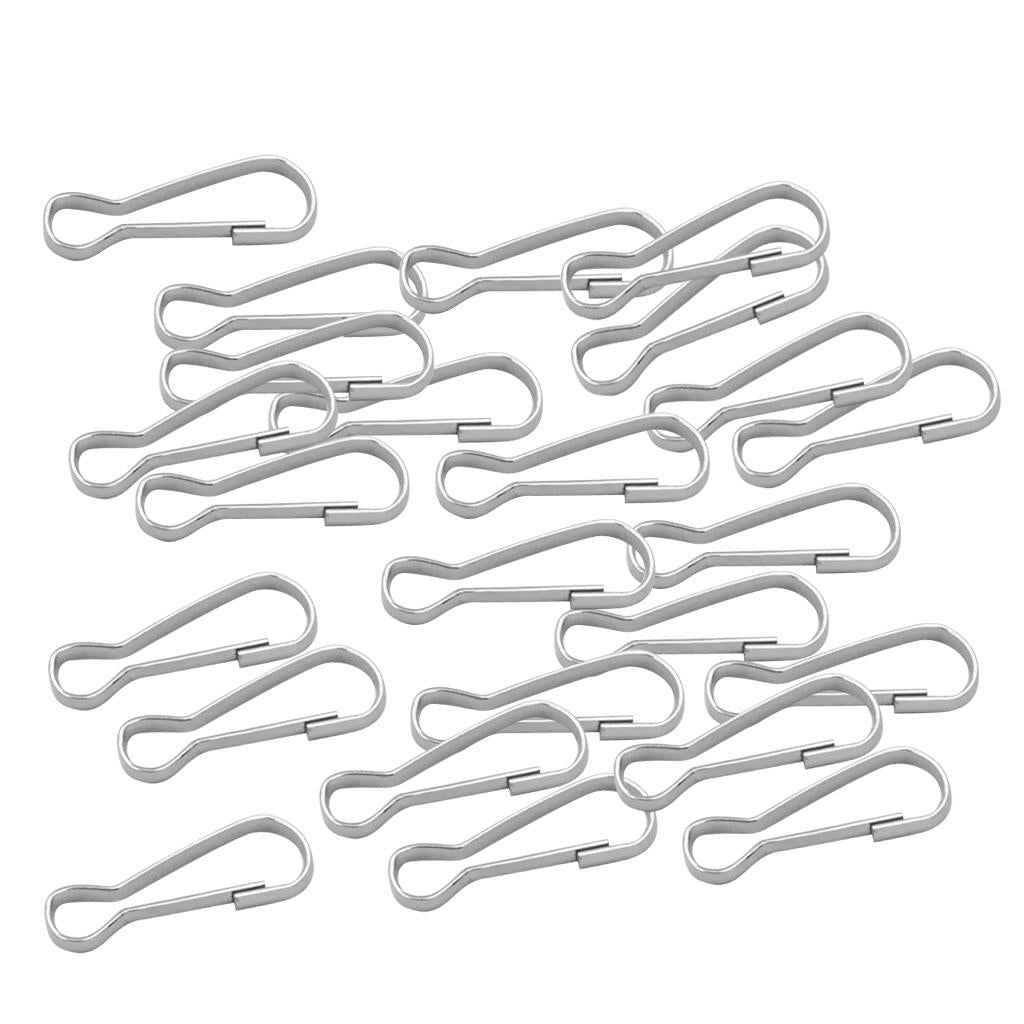 30pcs Metal Snap Lanyard Clip Hook Carabiner Camping Clasp Buckle 23mm