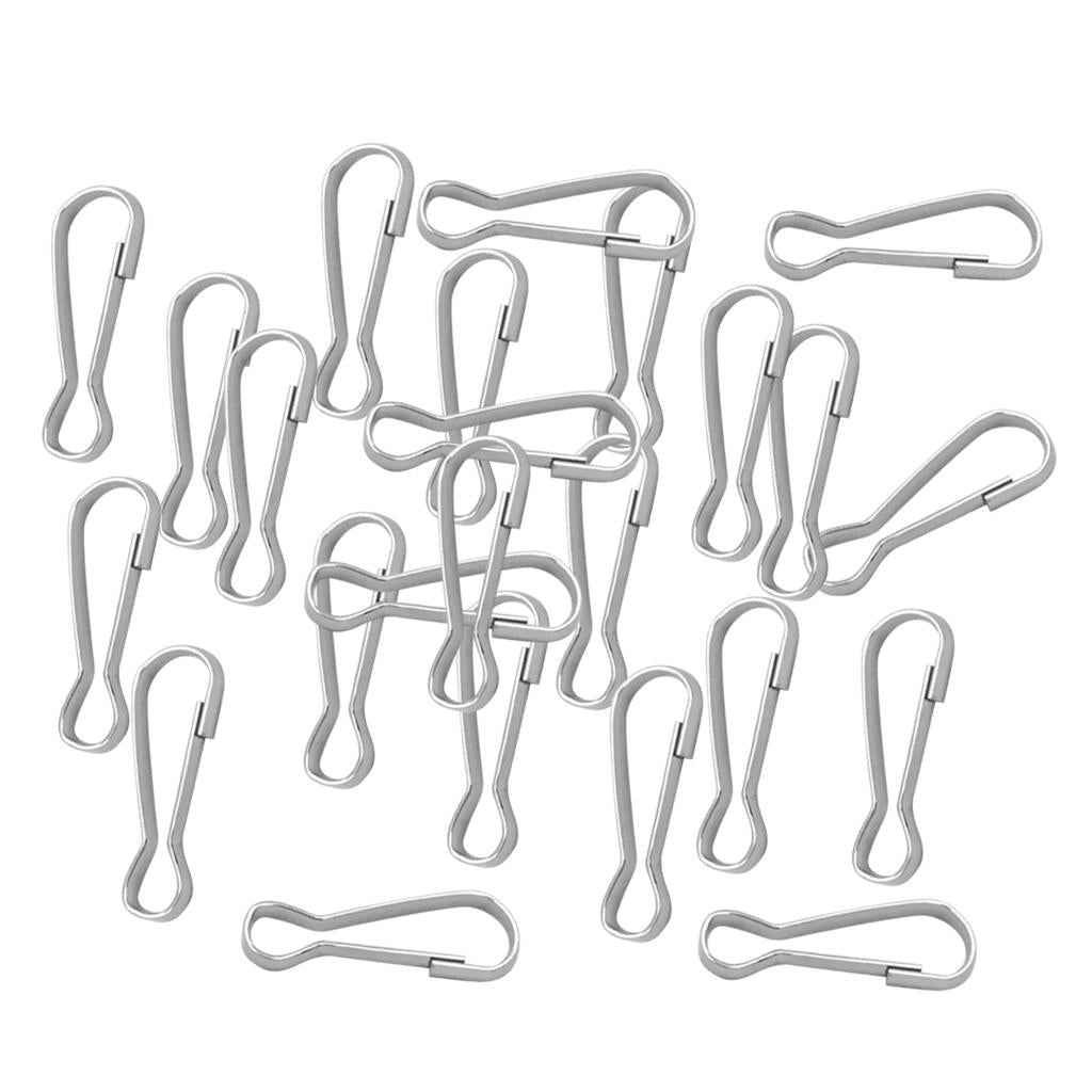 30pcs Metal Snap Lanyard Clip Hook Carabiner Camping Clasp Buckle 23mm