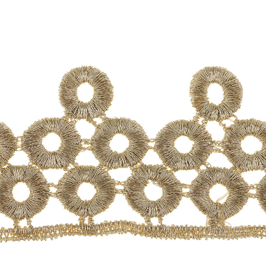 1 Yard Vintage Metallic Lace Trims Embroidered DIY Trimming Ribbon 39mm