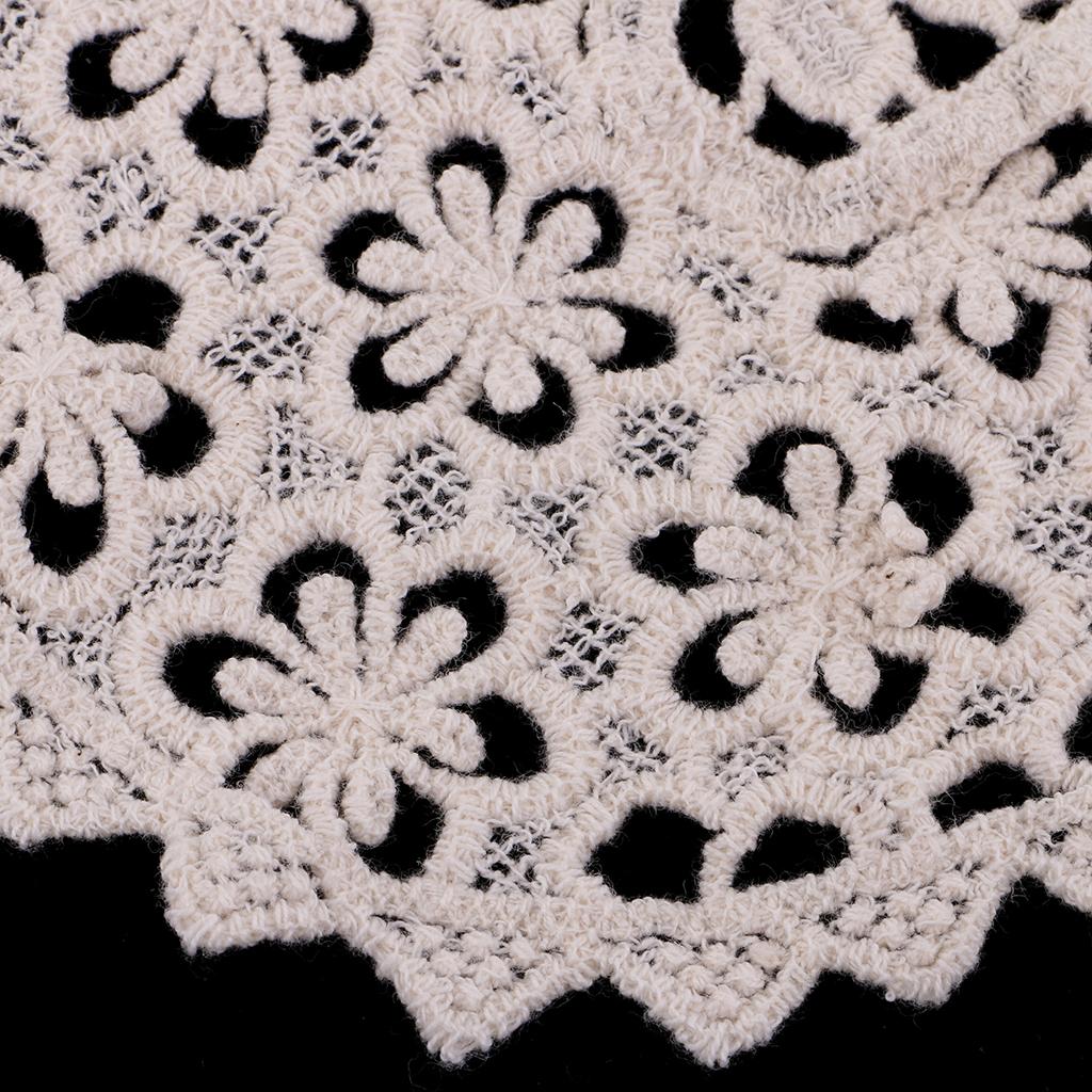 1pc Embroidery Flower Lace Neckline Fabric DIY Collar Sewing Craft Beige