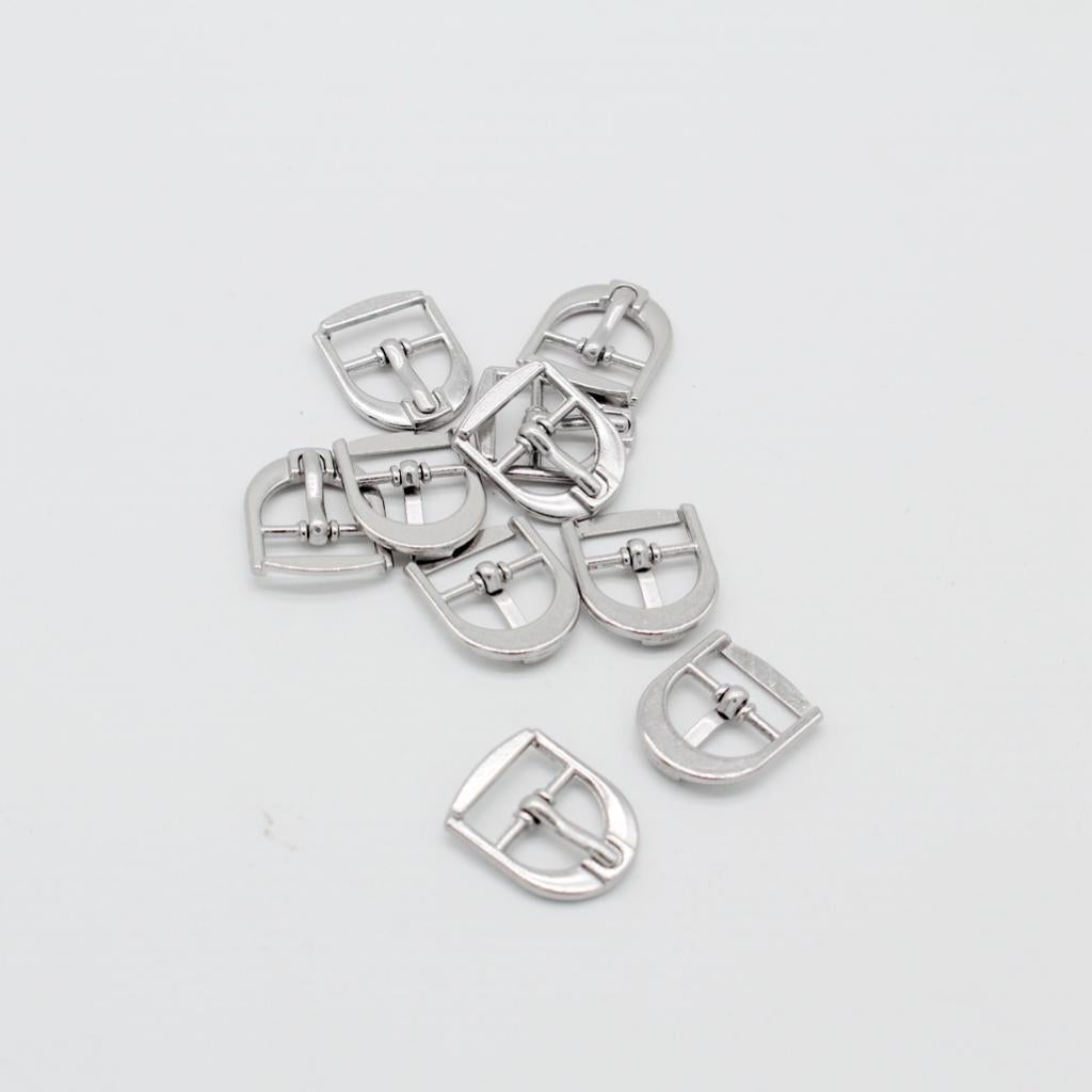 10 Pcs Metal Roller Buckles Center Bar Buckles for Leather Belt, Shoes, Bag