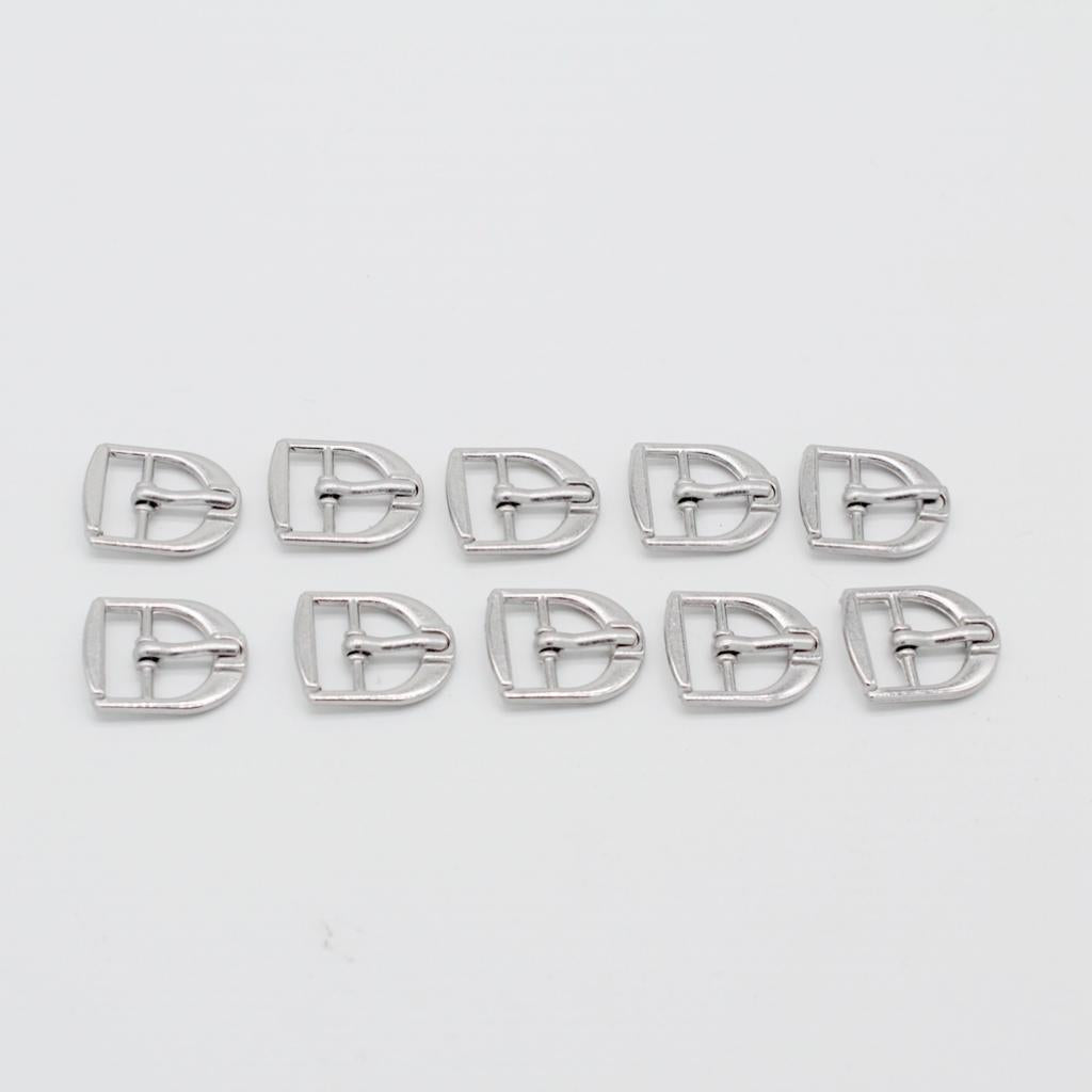 10 Pcs Metal Roller Buckles Center Bar Buckles for Leather Belt, Shoes, Bag