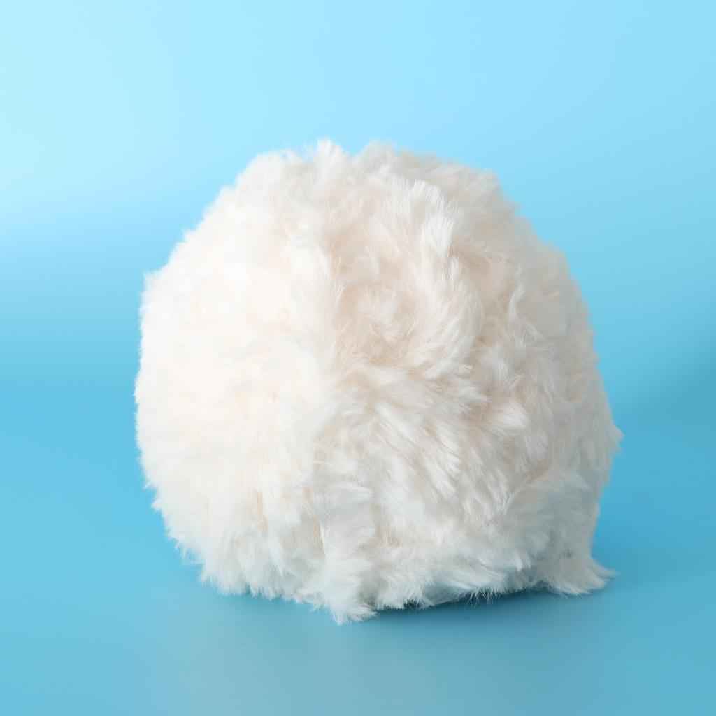 32 Meters Soft Fluffy Faux Fur Yarn for Crocheting Knitting White