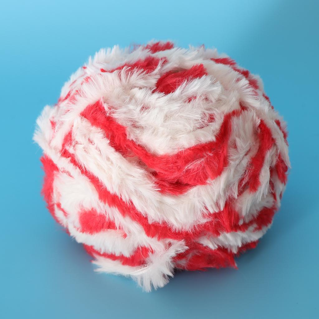 Skein Polyester Soft Yarn Chunky for Crochet Kniting Red White