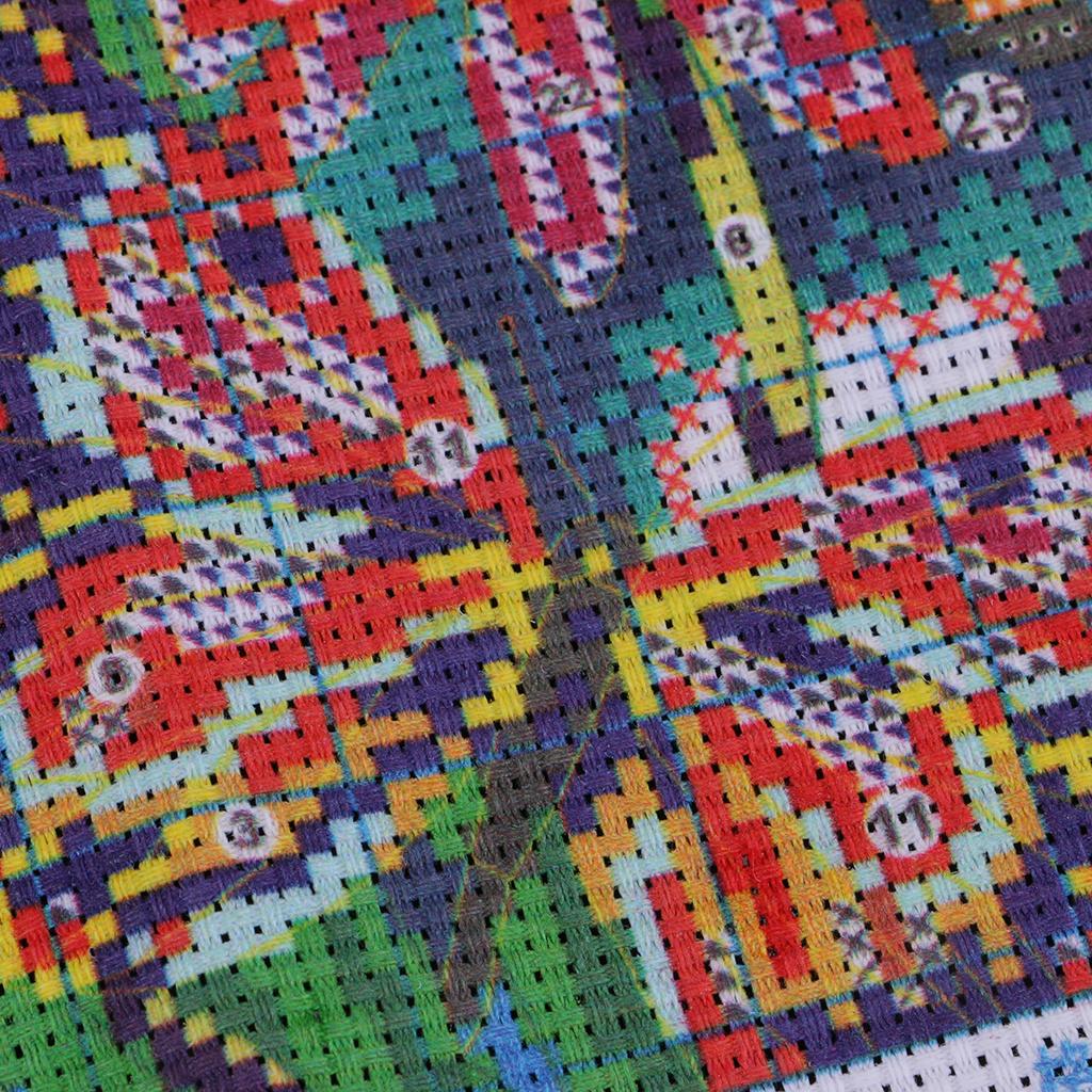 Stamped Cross Stitch Kit Pre-Printed Butterfly Pattern Embroidery for Kids