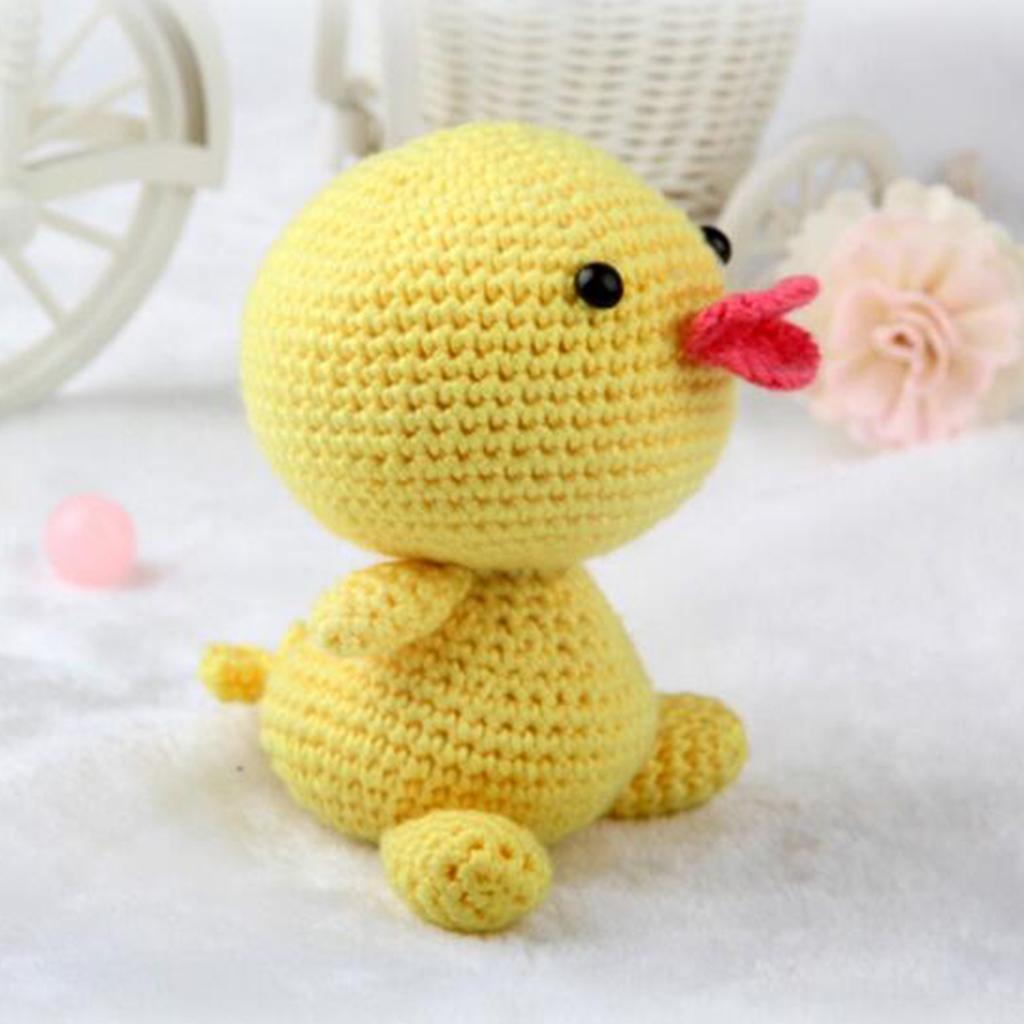 Creative Doll Yellow Duck Crochet Knitting Kit Handmade Crocheted Ornaments
