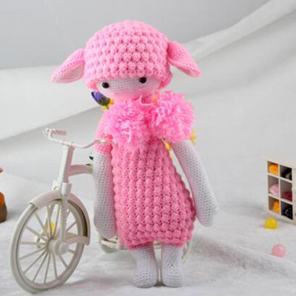 Little Lamb Girl Doll Crochet Kit For Beginners DIY Knitting Stuffed Toys