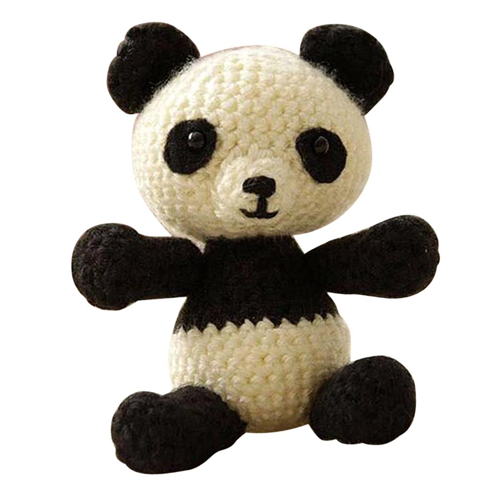 DIY Panda Doll Crochet Kit for Beginners Hand Knitting Animal Stuffed Toy