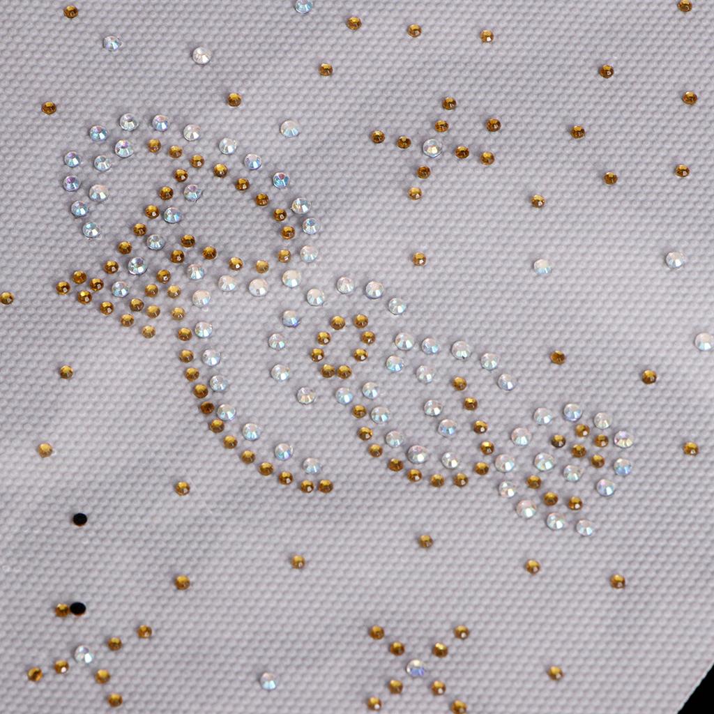 Rose Crystal Rhinestones Iron on Hot Fix Transfer Applique Bling Patch 02