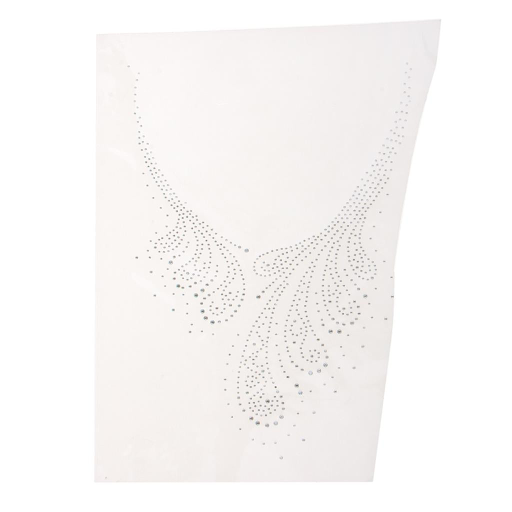 Rhinestone Iron On Heat Transfer Hot Fix T-shirt Motif DIY Leaves Applique