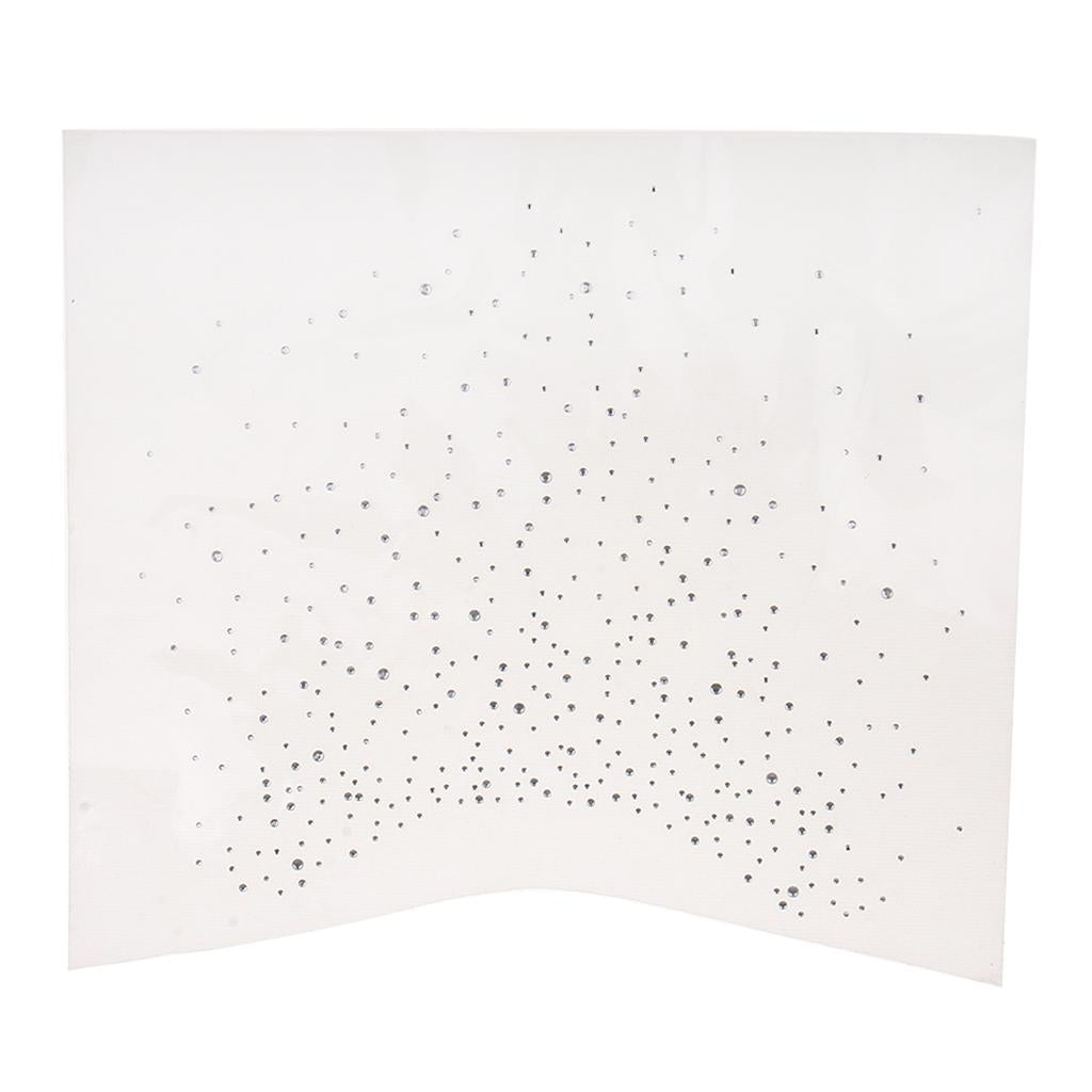 Neckline Collar Trim Rhinestones Heat Transfer Iron on Motif Applique 1