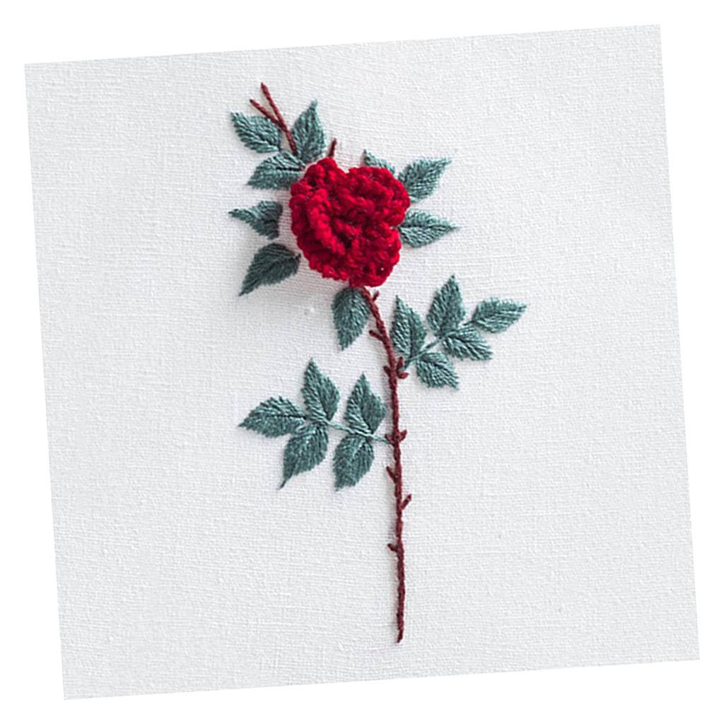 Beautiful 3D Flower Stumpwork Embroidery Kit for Beginners Rose