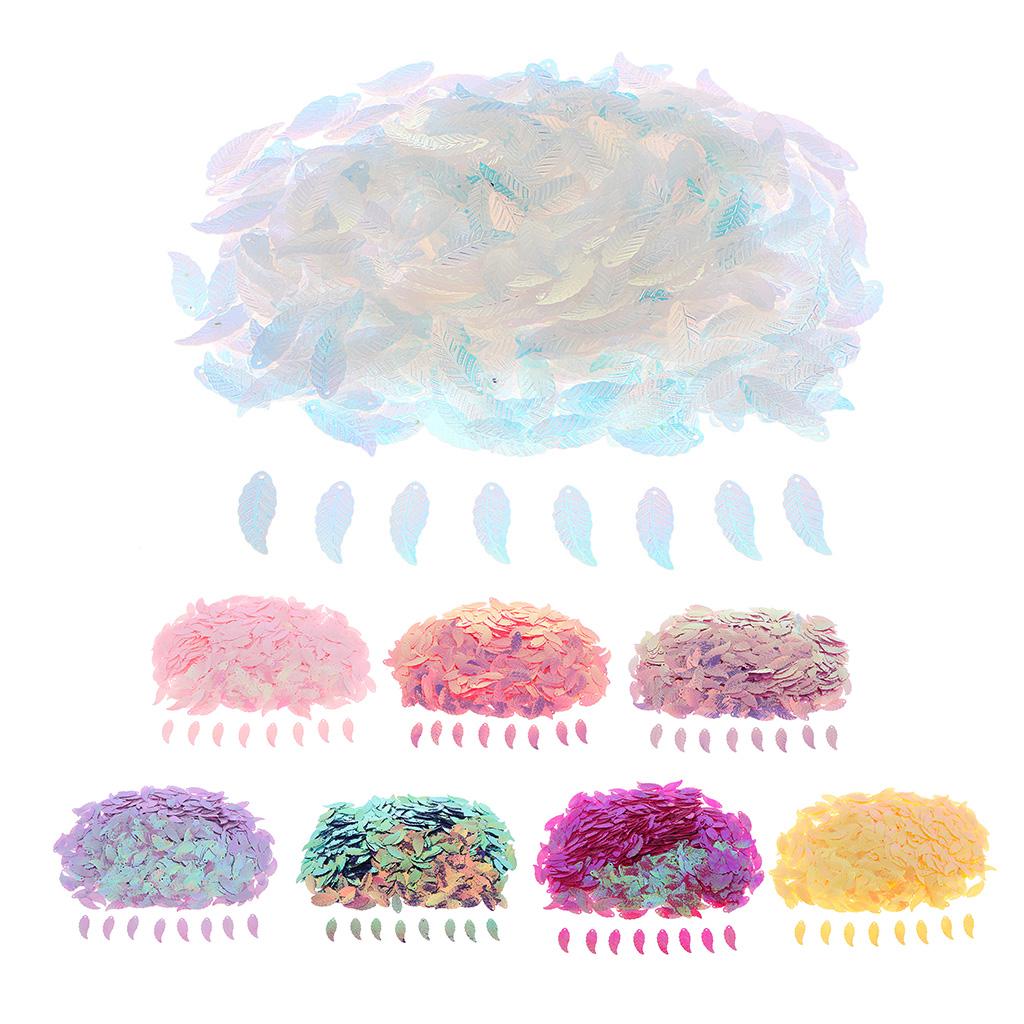 Bag of 1100pcs Leaf Loose Sequins for DIY Clothes Dress Sewing Accessories A