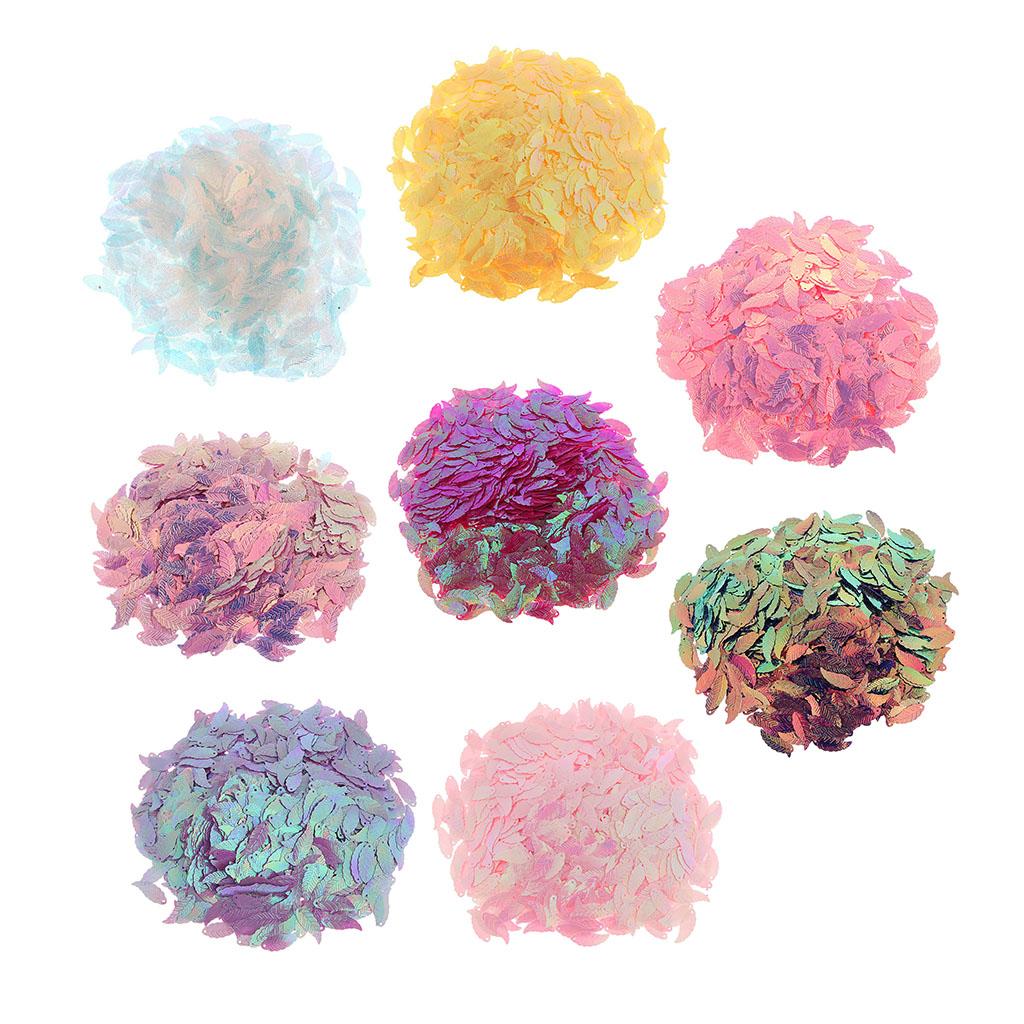 Bag of 1100pcs Leaf Loose Sequins for DIY Clothes Dress Sewing Accessories A