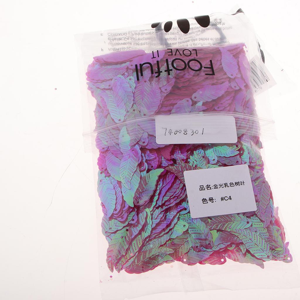Bag of 1100pcs Leaf Loose Sequins for DIY Clothes Dress Sewing Accessories D