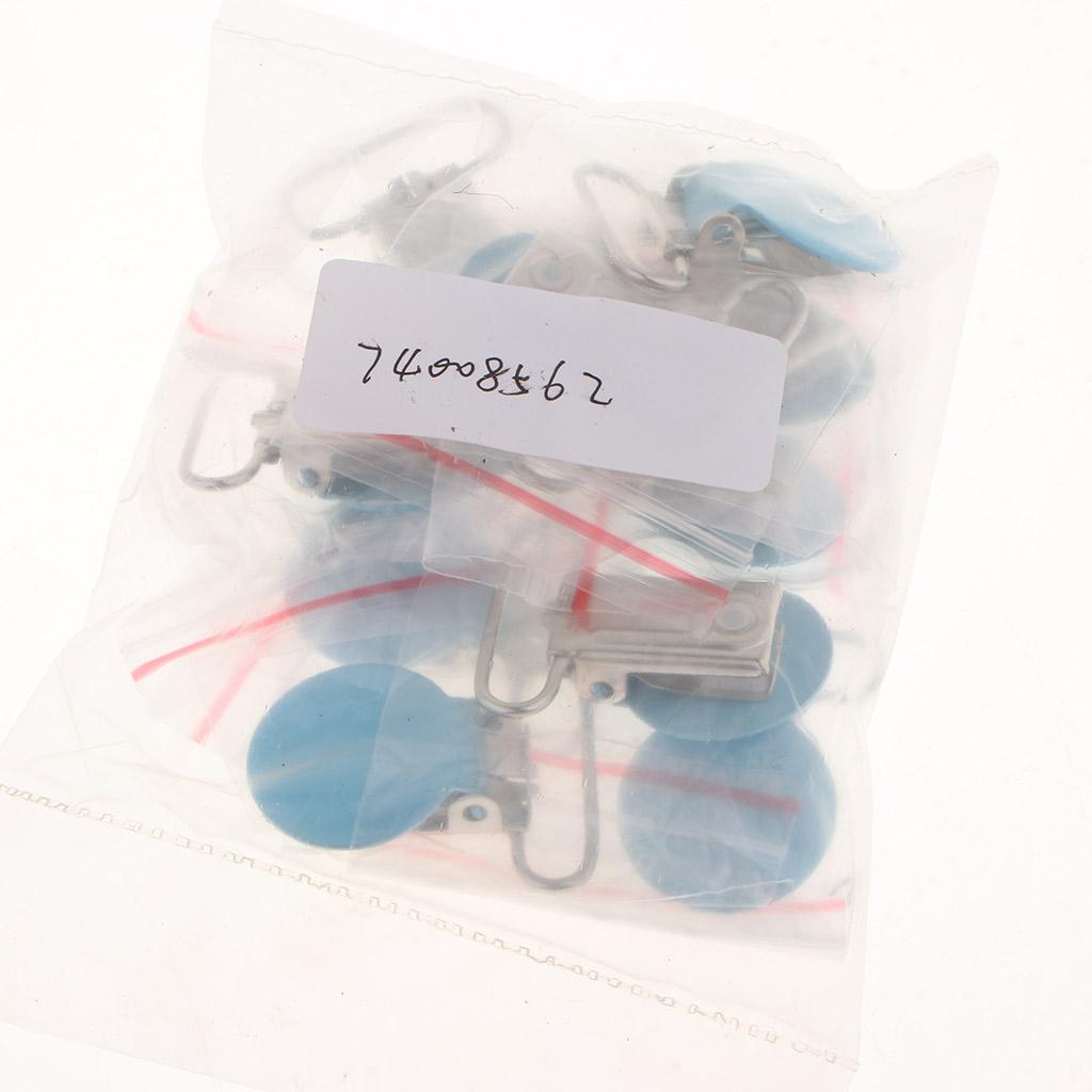 10pcs Metal Pacifier Suspender Clip for Dummy Baby Teether Toy Holder Blue