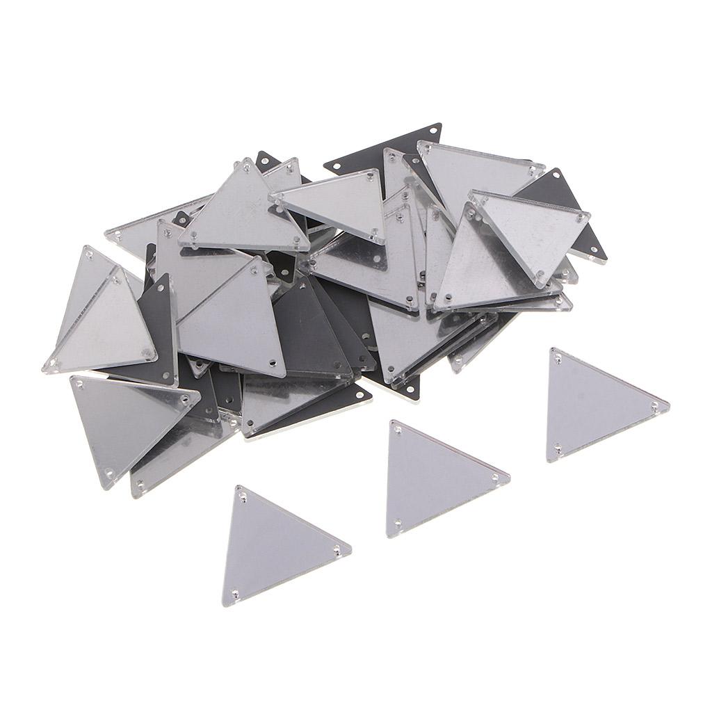 50pcs Sew on Acrylic Crystal Rhinestones DIY Clothing Accessories White