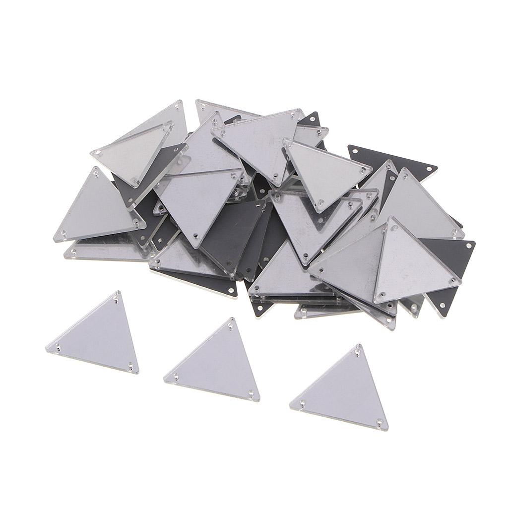 50pcs Sew on Acrylic Crystal Rhinestones DIY Clothing Accessories White