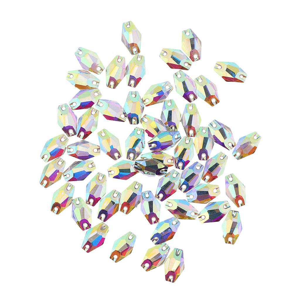 50Pcs Sew on Rhinestones AB Crystal Beads for Swing DIY Clothing Accessories
