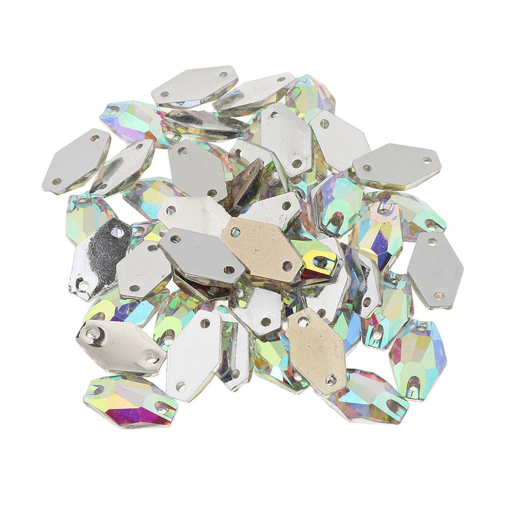 50Pcs Sew on Rhinestones AB Crystal Beads for Swing DIY Clothing Accessories