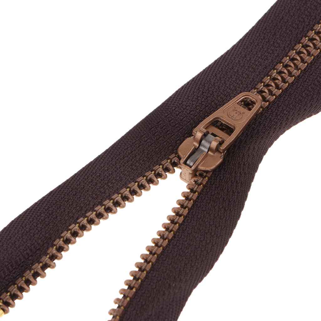 10 Pieces Resin Coil Zipper Closed End Zipper for Sewing Supplies Brown