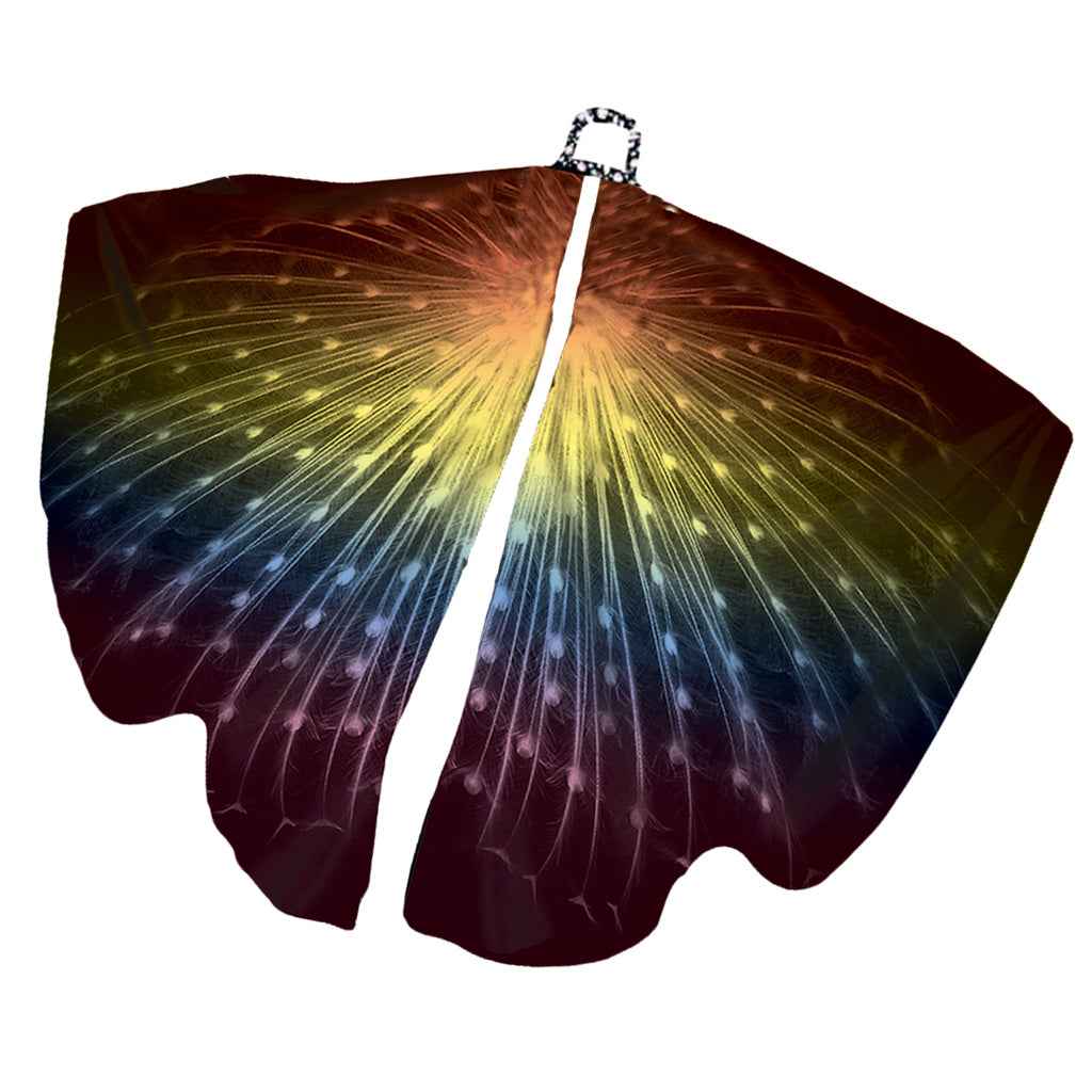 Butterfly Wings Shawl Cape Cloak Festival Fairy Party Costume Multicolor