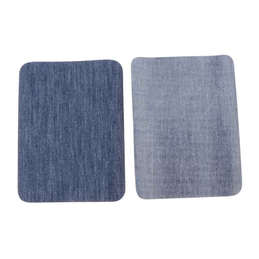 6pcs Iron on Denim Patches for Jeans Clothing Jacket Repair Tool Blue