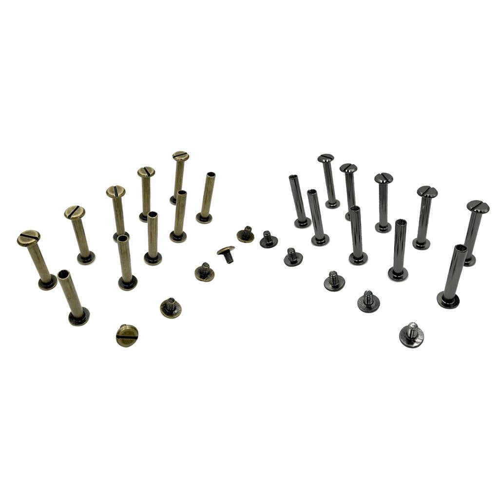 5x10pcs Posts Binding Screws Rivets Scrapbooking Picture Album Binding 10x30mm